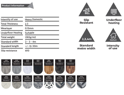 Kuna Mayfair AVEO Light Laminate Effect Vinyl Flooring